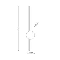 Kinkiet JAVA Biały Drewno 36W LED