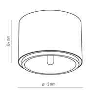 Lampa Sufitowa MORIS Biały 1xGU10/AR111