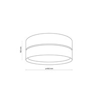 Lampa Sufitowa HILTON Czarny 4xE27 45cm