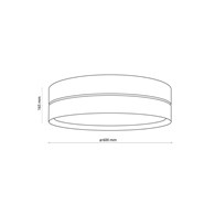 Lampa Sufitowa HILTON Czarny 4xE27 60cm