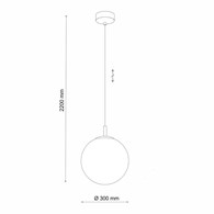 Lampa Wisząca CADIX 1xG9 Złoty 30cm
