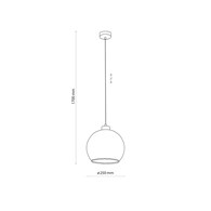 Lampa Wisząca DEVI Bursztynowa 1xE27