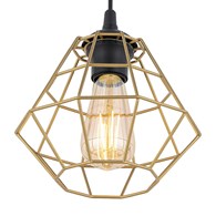 Lampa Wisząca DIAMOND Złota 1xE27 22cm