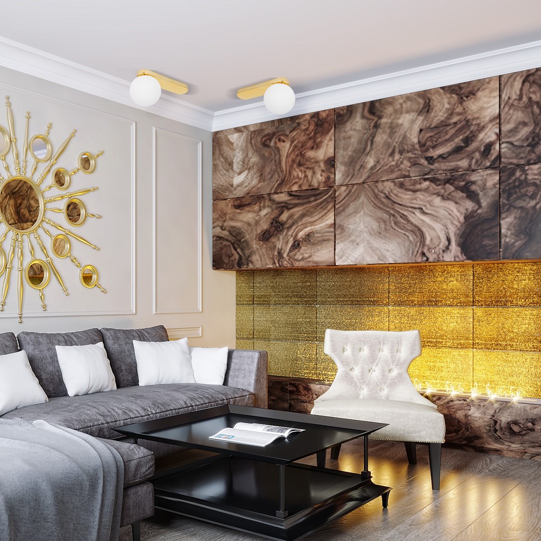 Lampa Sufitowa BIANCA GOLD Listwa 1xG9