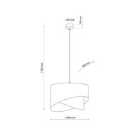 Lampa Wisząca GRANT Czarny Złoty 1xE27