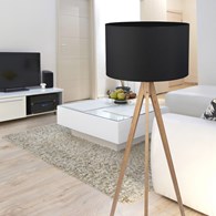 Lampa Podłogowa TREVISO Czarny 145cm FSC