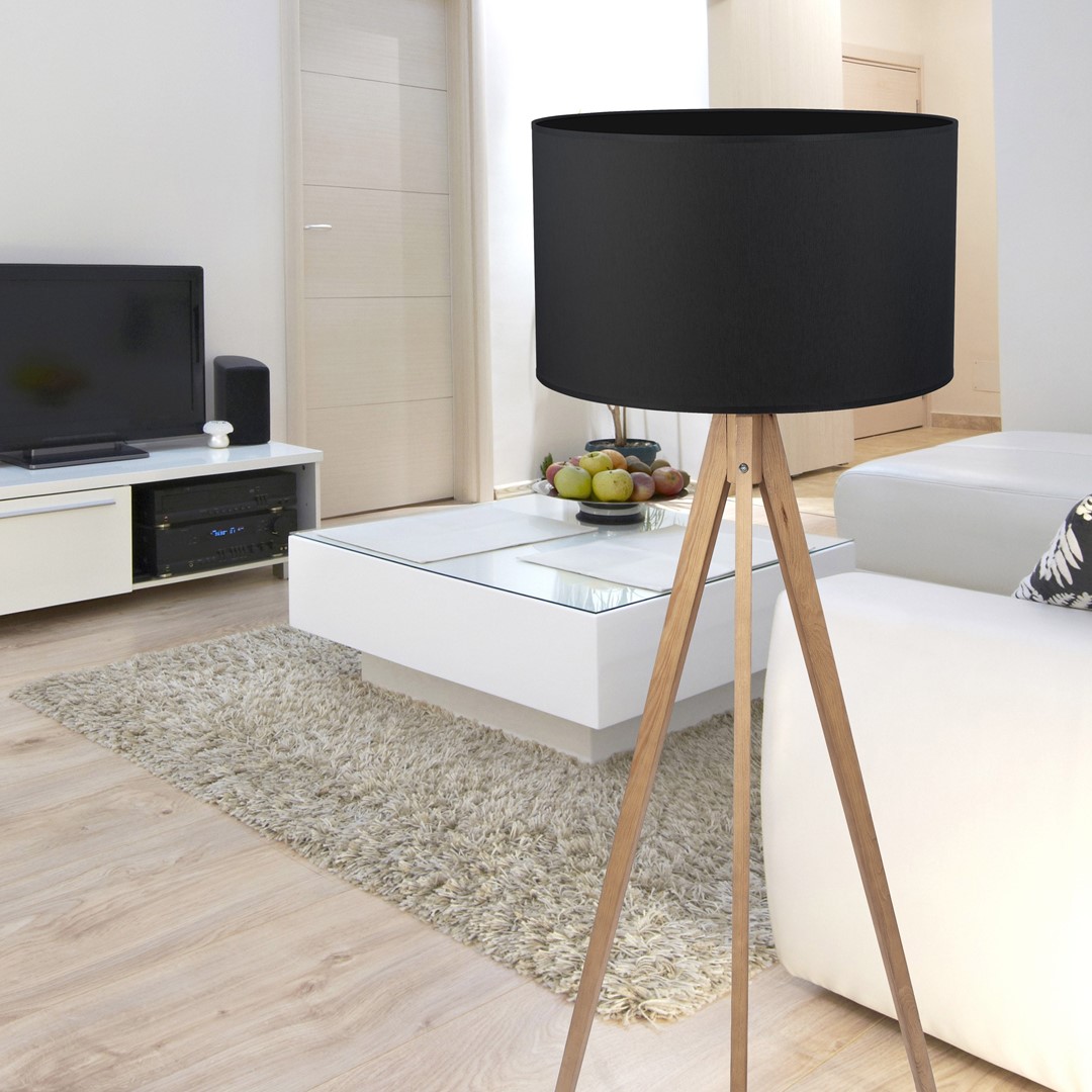 Lampa Podłogowa TREVISO Czarny 145cm FSC