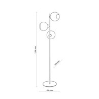 Lampa Podłogowa CUBUS Grafitowy 150cm