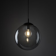 Lampa Wisząca ESME Grafitowy Szklany Klosz 1xE27 35 cm