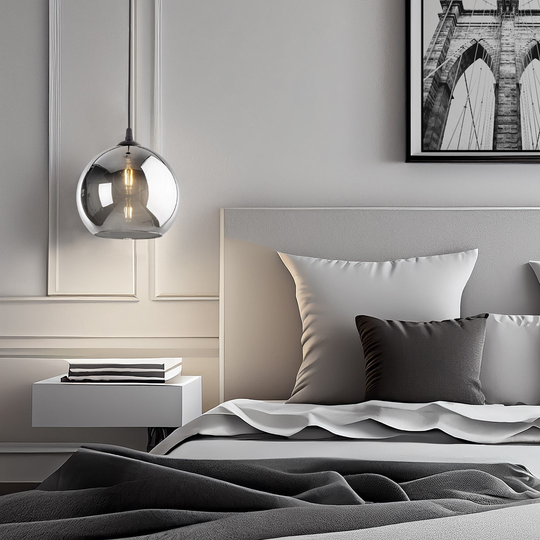 Lampa Wisząca VENEZIA Grafitowy 1xE27 30