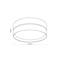 Lampa Sufitowa ECO Abażur 3xE27 45cm