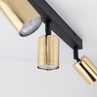 Lampa Sufitowa SPOT TOP Czarny Złoty 3xGU10