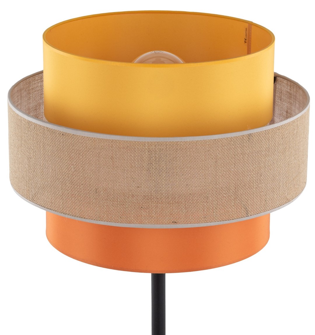 Lampa Podłogowa TRIO JUTA Czarny Żółty 1xE27 159cm