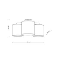 Lampa Sufitowa DEVA NATURE Abażury 3xE27