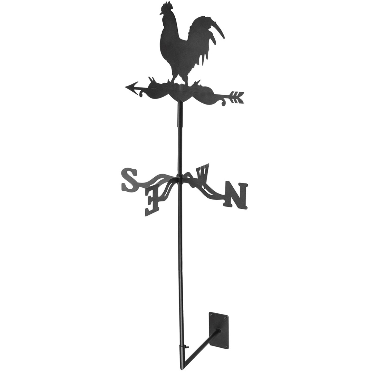 Wiatrowskaz z kogutem metalowy