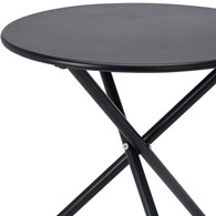 Stolik metalowy okrągły czarny 48 x h48 cm