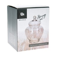 Szklany słoik z pokrywą na słodycze