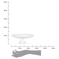 Patera szklana na nóżce 26 cm